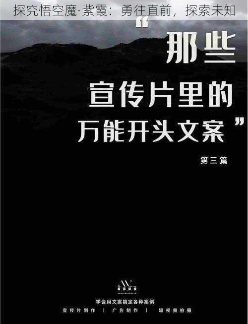 探究悟空魔·紫霞：勇往直前，探索未知